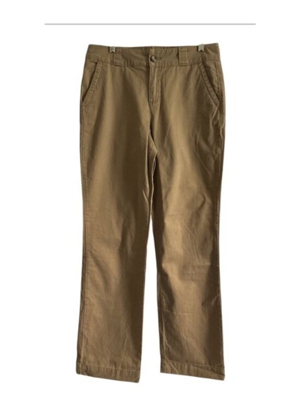 Cabela’s Kahki Flat Front Twill Bootcut High Waist Pants Size 8
